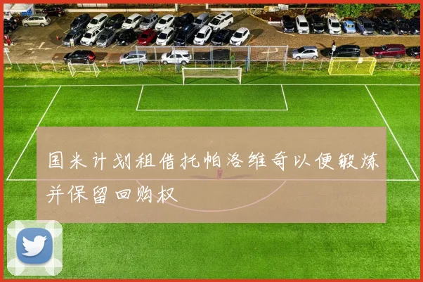 国米计划租借托帕洛维奇以便锻炼并保留回购权